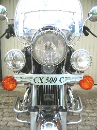 Zum vergrern klicken  Lightbar + Chopperscheibe CX500C